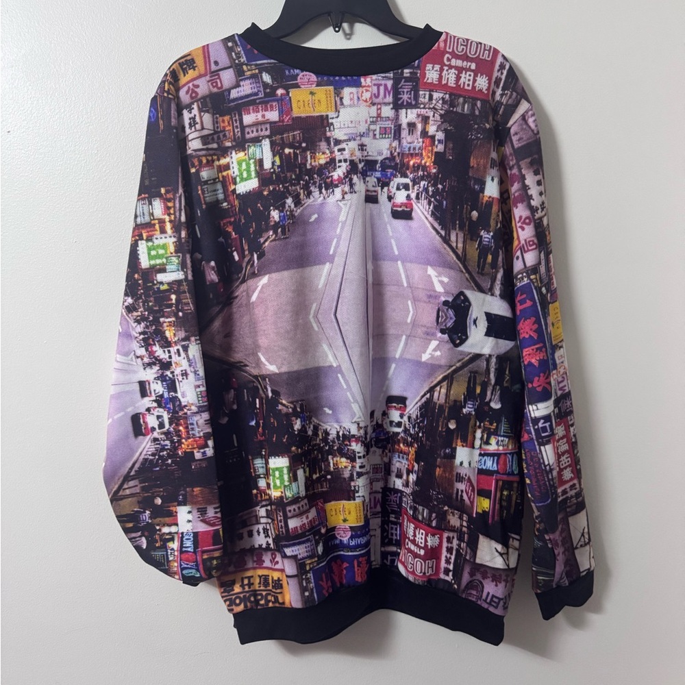 Hong Kong Nightscape Crewneck Sweater
